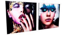 36755 Picture Touched Glam Face Lady 100x100cm Assorted (Bild Touched Glam Body Lady 100x100cm Sortiert)