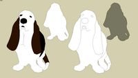 2D Buster Brown the Basset Hound