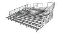 15 Row Aluminum Bleachers - Midfielder Series (33ft)