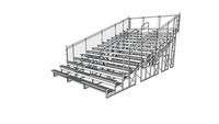 15 Row Aluminum Bleachers - Midfielder Series(21ft)