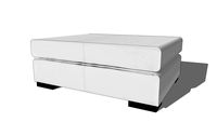 TERENCE Pouf de canapé modulable en cuir blanc REF 168458 PRIX 330.00