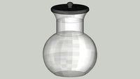 carafe, vase ou bonbonniere en verre