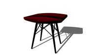 BECKET Tabouret en coton bordeaux REF 165040 PRIX 45.90