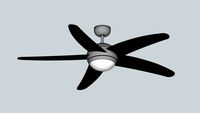 Ceiling Fan Melton Nickel 132 cm