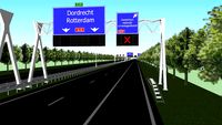 trompetknooppunt met spitsstrook (dicht)