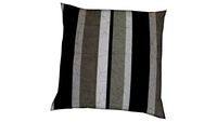 ALMOFADA LISTRAS CINZA PRETO E CHUMBO - 45X45CM