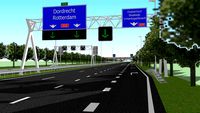 trompetknooppunt met spitsstrook (open)