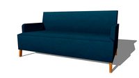ADAM Canapé 2 places en tissu bleu pétrole ref 166429 prix 199.00