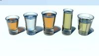 Copos de Cachaça, Dose, Shot com bebidas vray