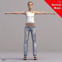 CWom0019-FBX/ Rigged Models for Motionbuilder 7.03d model