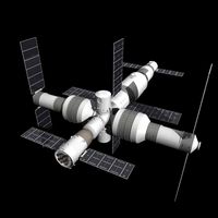 Shenzhou Spacecraft and Tiangong Spacestation3d model