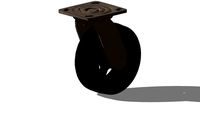 01CSTR600WR1 6' SWIVEL CASTER WROUGHT IRON FINISH ( 7.5in TOTAL HEIGHT ) Dynamic