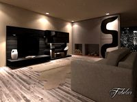 living room 19 night3d model