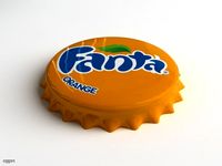 Fanta Orange Bottle Tin Cap3d model