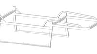 Lumber Rack, Rectangular Tube, 04 Ford Ranger Supercab