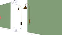 AROMAS DEL CAMPO HELMUT CURVE A1219 applique murale dore