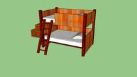 Bunkbed with Shelves