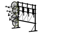 DoubleUp - Single Sided Free-Standing Vertical Bike Rack - 8 Bike