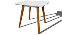 JUNE, Table carrée de salle à manger blanche L 80 cm, Maisons du monde, ref : 155605, prix : 129,90