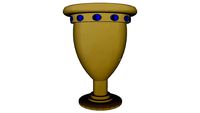 Taça Dourada Cristal