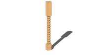 01020280-1 CHARLESTON BEAD COLUMN DBL SQ. 3 X 3 X 35.25