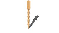01010280-1 CHARLESTON BEAD COLUMN WITH FOOT 3 X 3 X 35.25