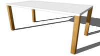 AUSTRAL, Table de salle à manger en bois blanche L 200 cm, MAisons du monde, ref 156050, prix : 549,90