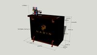 Nadin-Counter Bar System บาร์พับไม้-120x60x100