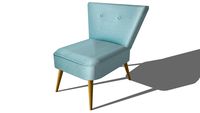 SCANDINAVE, Fauteuil vintage en coton turquoise, Maisons du monde, ref : 155418, prix : 129,90
