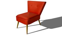 SCANDINAVE, Fauteuil vintage en coton corail, Maisons du monde, ref : 155417, prix : 129,90
