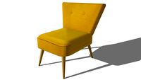 SCANDINAVE, Fauteuil vintage en coton jaune, Maisons du monde, ref: 155416, prix : 129,90