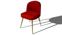 MAURICETTE, Chaise vintage en tissu et bouleau massif corail, Maisons du monde, ref: 155414, prix : 79,99