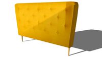 ICEBERG, Tête de lit 140 capitonnée en tissu jaune, Maisons du monde, ref : 155412, prix:179,90