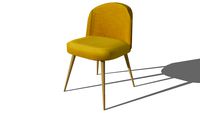 MAURICETTE, Chaise vintage en tissu et bouleau massif jaune, Maisons du monde, ref: 155409, prix: 79,99
