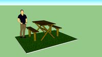 Mesa de Jardim Eucalipto