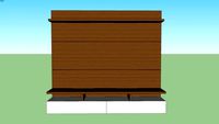 Painel para TV 60 Polegadas Zeus Natural e Off White 220 cm Mobly