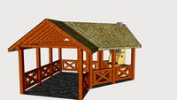 Garden bower with barbecue - altana ogrodowa z grillem