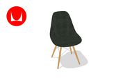 Eames Molded Plastic Side Chair - Wood Dowel Base