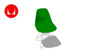 Eames Molded Plastic Side Chair - Wire Base