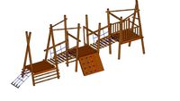 wooden adventure playground equipment-ahşap macera oyun grubu