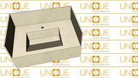 50X75 BANCADA PADRÃO PREMIUM PETRA - CUBA ESCULPIDA EM PORCELANATO - MODELO 1 CAÍDA