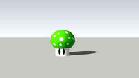 1Up mushroom (low poly)