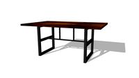Metal frame for kitchen dining table with wood top