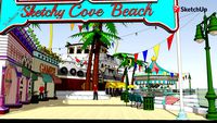 Sketchy Cove Beach Boardwalk #Winterblues