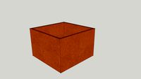 CORTEN STEEL Planter // Bac en acier Corten - serie 1 - 1200x1200x800
