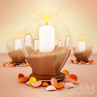 Свеча с ракушками