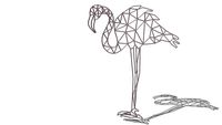 Déco murale flamant rose en fil de métal H.77cm ERIKA ref 164829 PRIX 29.90