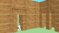 Egyptian doorway and courtyard wip