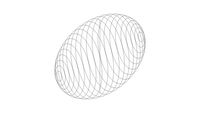Ellipsoid wireframe 1 axis
