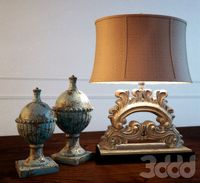 Uttermost / Lyndalia Table Lamp+Sini Ceramic Finials
